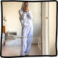 Sofie (165 cm) is wearing a size L. | grey