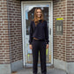 Kajsa is 174 cm tall and wears size S. | black