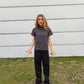 Alma is 174 cm tall and wears size M. | dark grey
