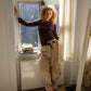 Cecilie is 168 cm tall and wears size S. | dark brown