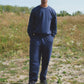 Filip is 185 cm tall and wears size L. | loose navy