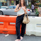 Ariane is 170 cm tall and wears size M. | loose black
