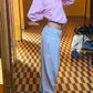 Alberte is 166 cm tall and wears size XXL. | elasticated grey