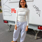 Kristiane is 166 cm tall and wears size S. | loose grey