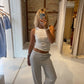 Matilda is 176 cm tall and wears size S. | grey
