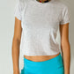 Lea is 178 cm tall and wears size XS. | grey