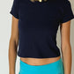 Lea is 178 cm tall and wears size XS. | navy