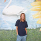 Sarah is 178 cm tall and wears size M. | navy