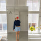 Sofia is 183 cm tall and wears size M. | navy
