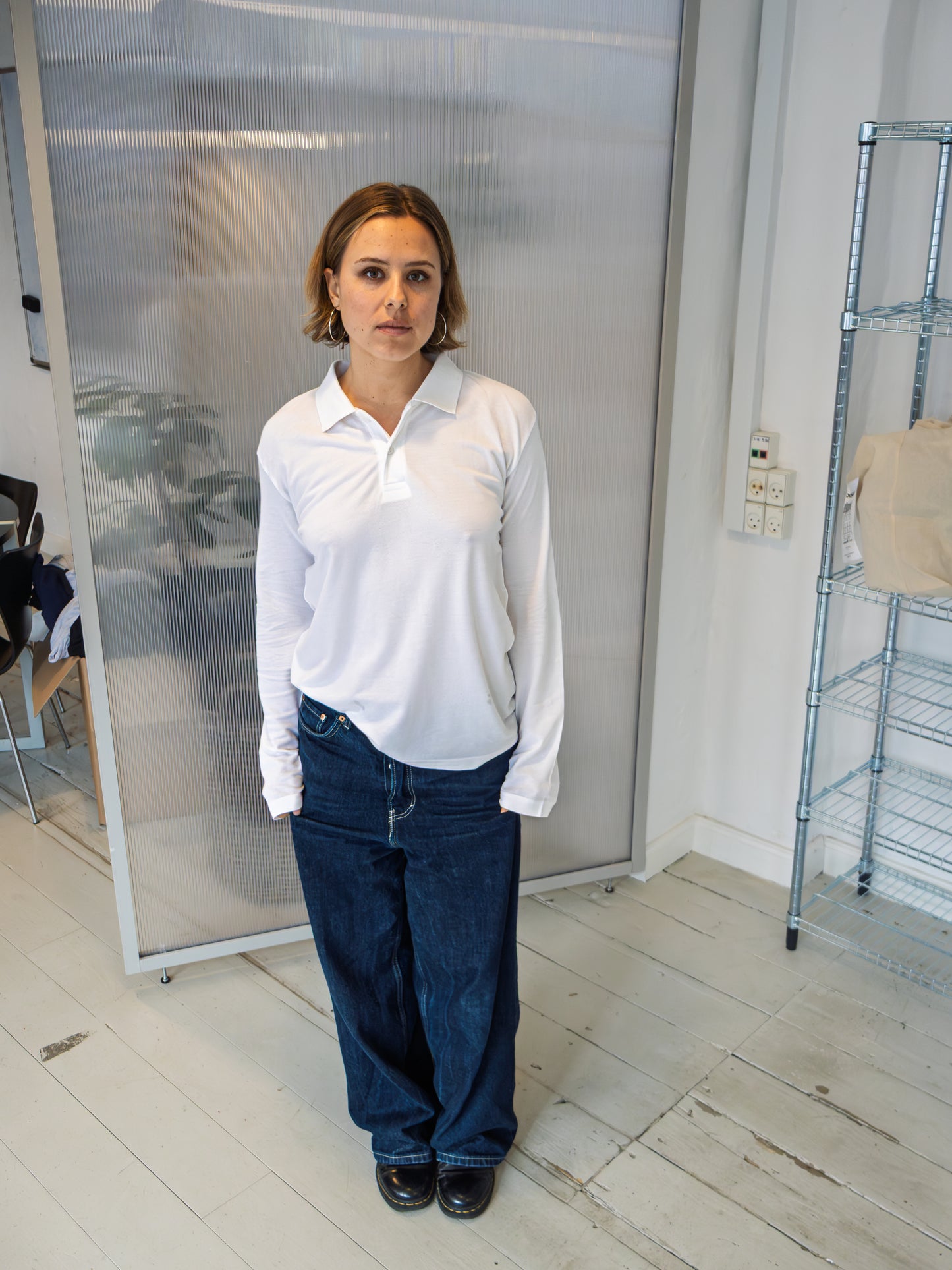 Emma Sofie is 167 cm tall and wears size M. | white