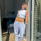 Sofie is 172 cm tall and wears size M. | loose grey